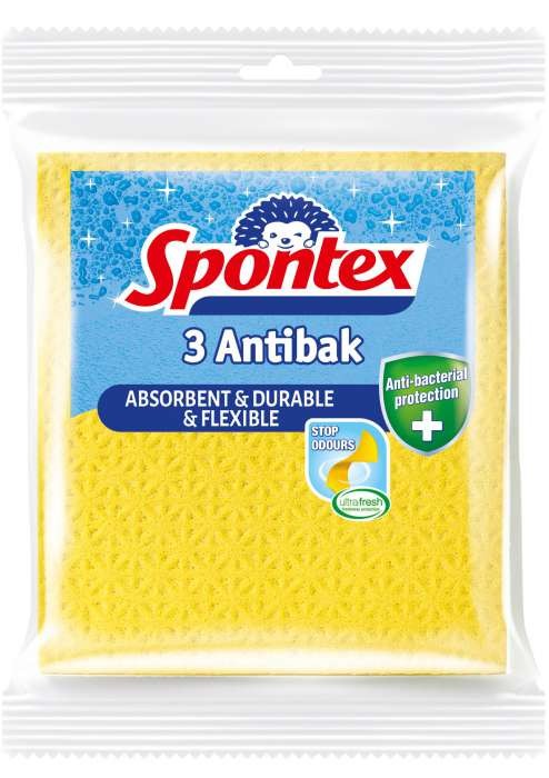Houbová utěrka Spontex Antibak 3ks - Drogerie Kuchyň Hadříky